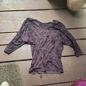 Chic Black Patterned Women's Blouse